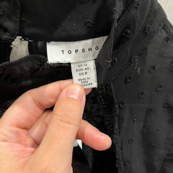 Topshop Black High Neck Gothic Regency Maxi Dress Whimysgoth Addams Lace 8 - Picture 3 of 9